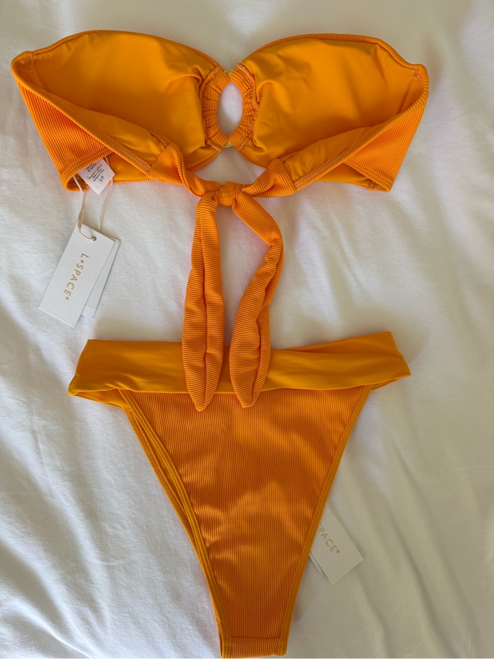 l*space Golden Yellow Ribbed Bikini Set - Picture 5 of 5